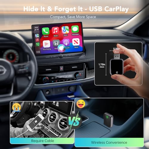 Wireless CarPlay Adapter 2026, 2-in-1 Convert Factory Wired CarPlay & Android Auto to Wireless - image 8