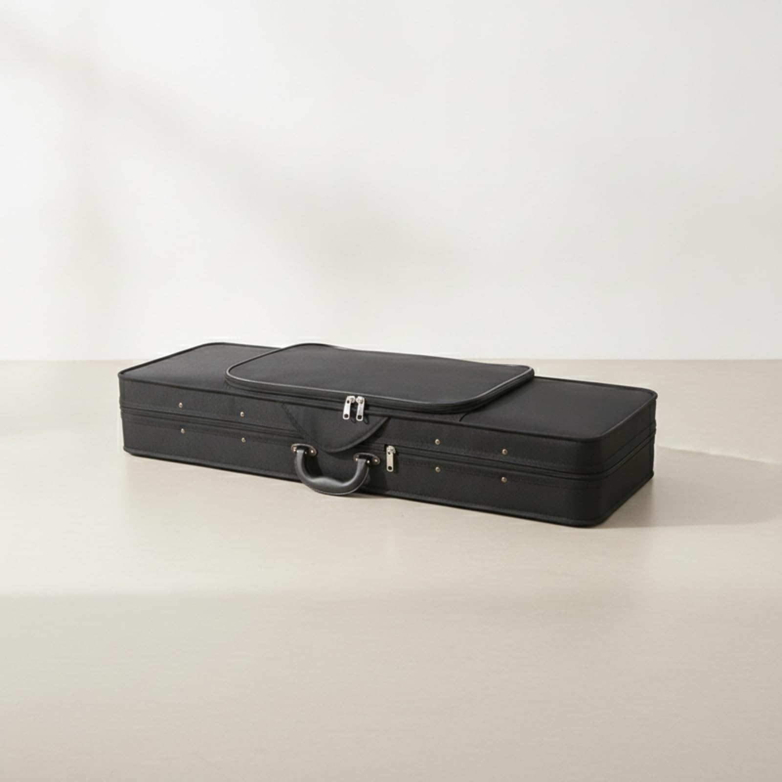 Custodia per Violino Custodia Rigida Astuccio Scatola Valigetta con Compartimenti per Archetti E Accessori Fodera Morbida Schiuma Coperchio, 3/4