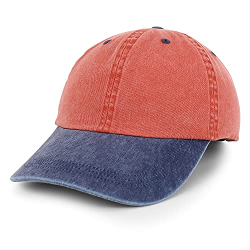 Image of Trendy Apparel Shop Oversize XXL Pigment Dyed Washed Cotton Baseball Cap