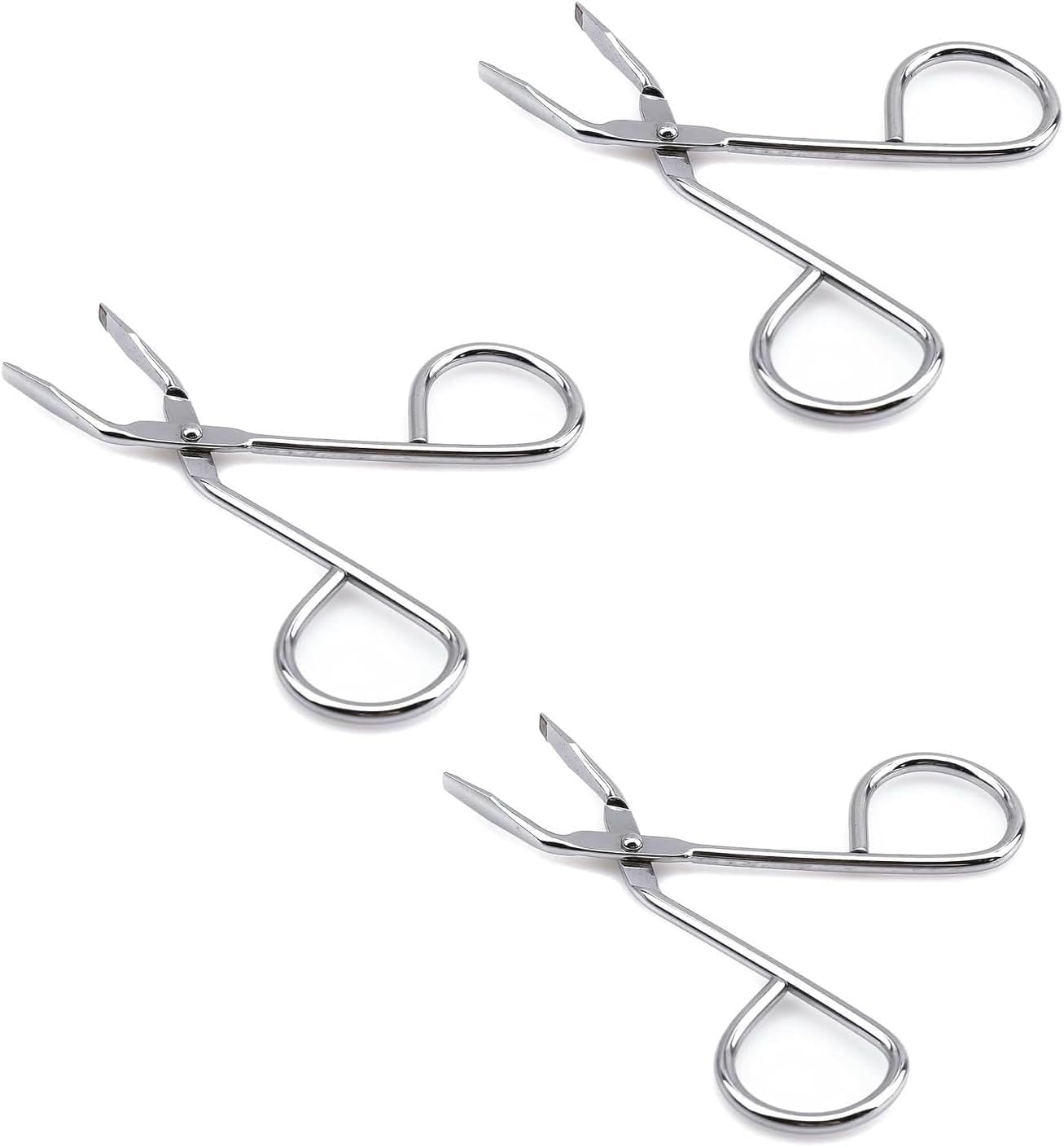 Hehglng Silver 3Pcs Stainless Steel Eyebrow Tweezers Scissors- Professional Shaped Slant Tip Tweezer Clip Hair Plucker For Hair And Eyebrows Personal Care, Shave And Hair Removal