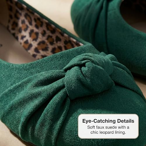 Image of Epic Step Ballet Flats for Women, Comfortable Slip on Faux Suede Round Toe, Ballerina Dressy Flat Shoes