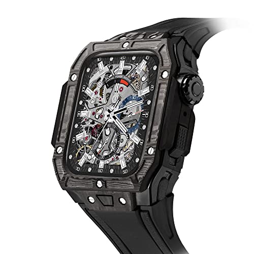 Boîtier iWatch carbone pour protéger et transformer votre montre série 7 8 6 5 SE 44 45mm