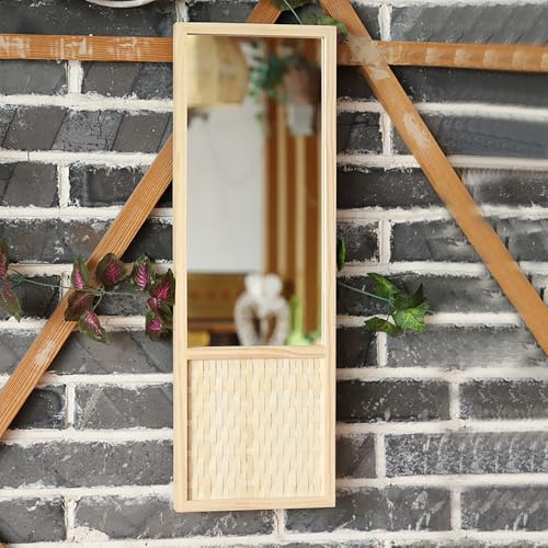 KKTAPOS Mirrors for Wall Decor - Bohemian Braided Rectangle Wall