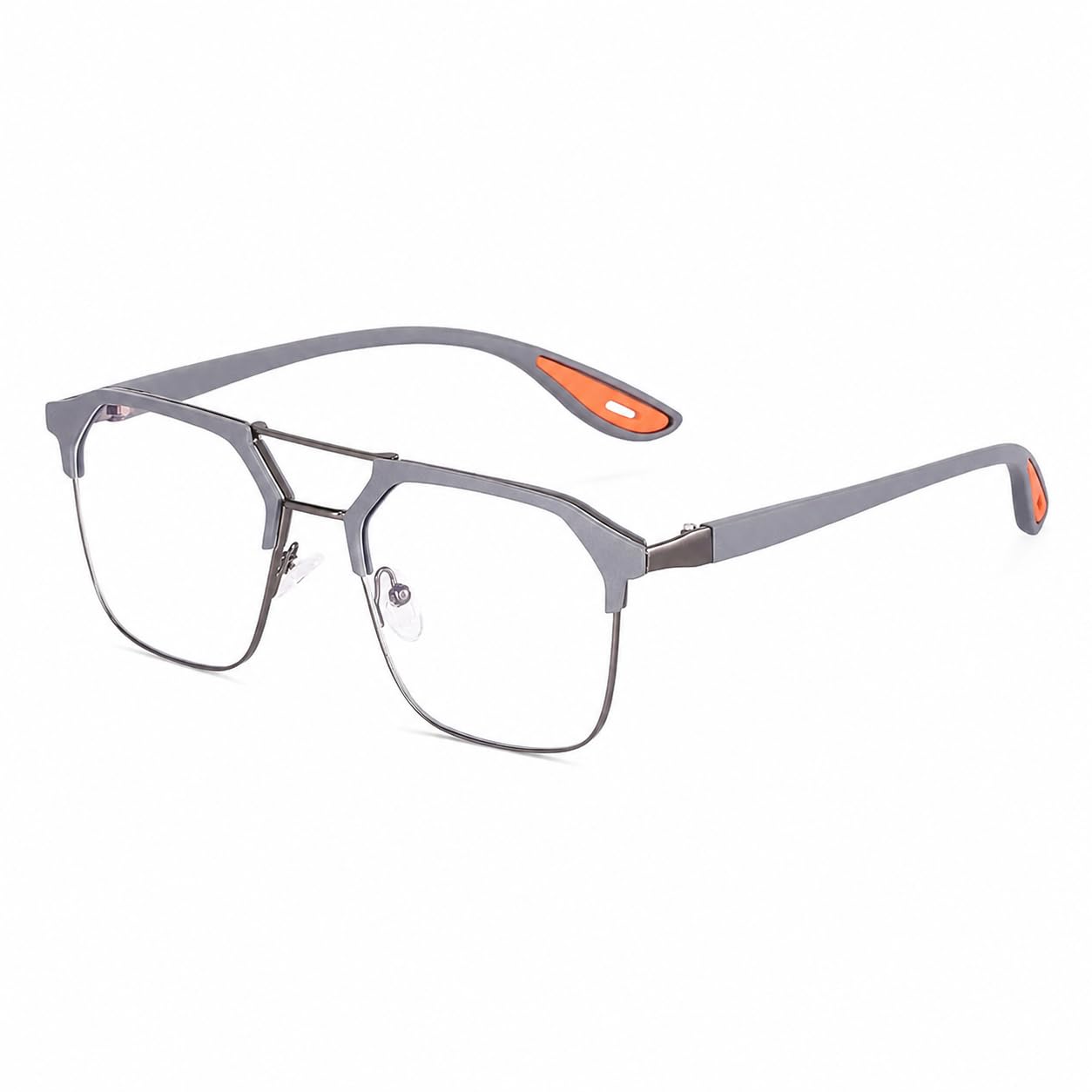 Square Spectacles Clear Anti Blue Ray Blocking BlueCut Anti Glare Reduce zero Power Mobile computer Laptop Gaming protection For Men & Women (Free Size)-image-9