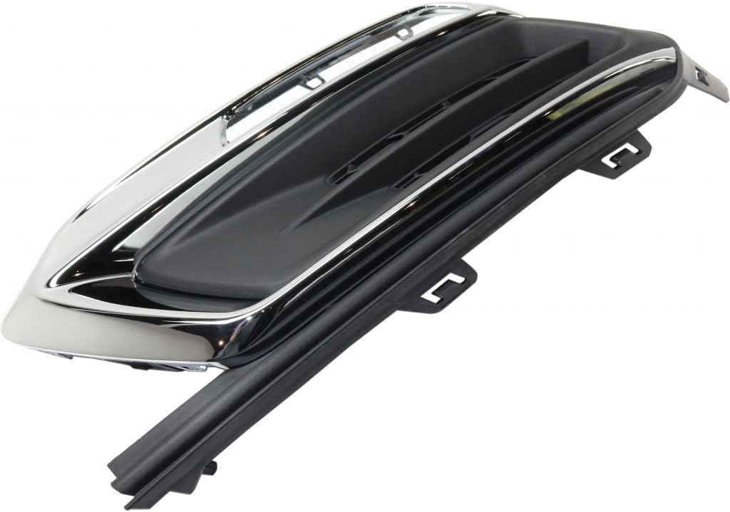 For Chevy Cruze 2015 2016 Bumper Cover Grille Driver and Passenger Side | Pair | Front | Made of Plastic | For Use w/Daytime Running Light | Black | w/Chrome | Replacement For GM1038184, GM1039184