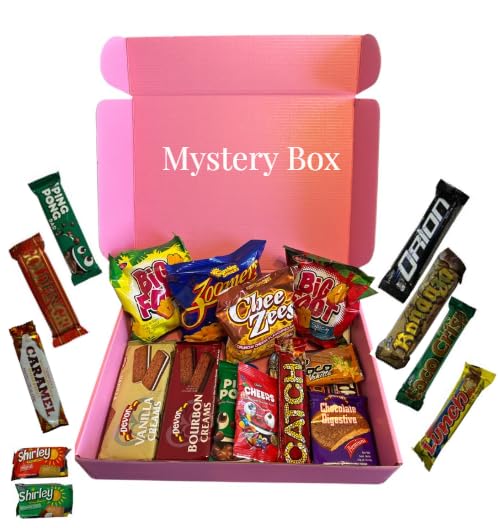 International Global Distribution LLC Mystery Snack Box, Trinidad and other Caribbean snacks, Variety Pack with Chips, Cookies, Chocolate, Nuts (20+ items)