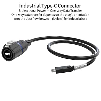 CNLINKO LP-16 Type-C 3.1 Industrial Waterproof Connector IP67 Circular Aviation Plug High-Speed Data Transfer with 0.5M Cable