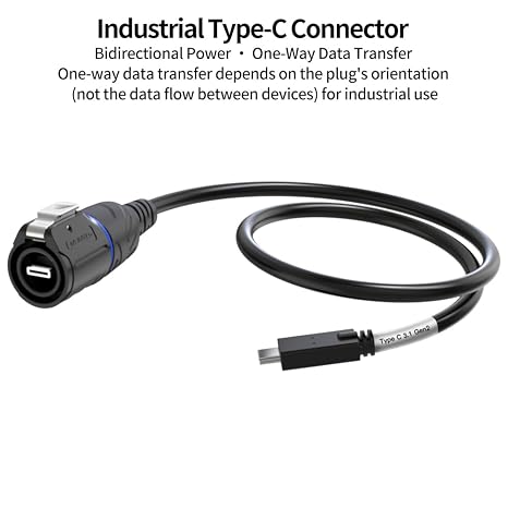 CNLINKO LP-16 Type-C 3.1 Industrial Waterproof Connector IP67 Circular Aviation Plug High-Speed Data Transfer with 0.5M Cable