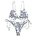 Generisch gepolsterter Bikini mit Blumenmuster Schnür-Tankini Oberteil hochtaillierte Shorts Badeanzug Größe Beachwear Damen Tankini Padded Plus Print Badeanzug Bademode Swimjupmsuit