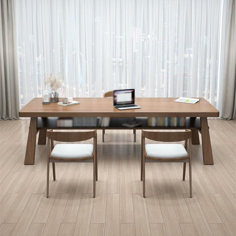 Schreibtisch Ganz aus Massivholz, schlicht, for Zuhause, Wohnzimmer, großer Schreibtisch, Computertisch, Arbeitszimmertisch, Büroschreibtisch Büro Desk(180 * 80 * 75cm)