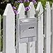 predolo Outdoor Wall Mailbox with Lock And Two Keys for Letters And Magazines, Gray