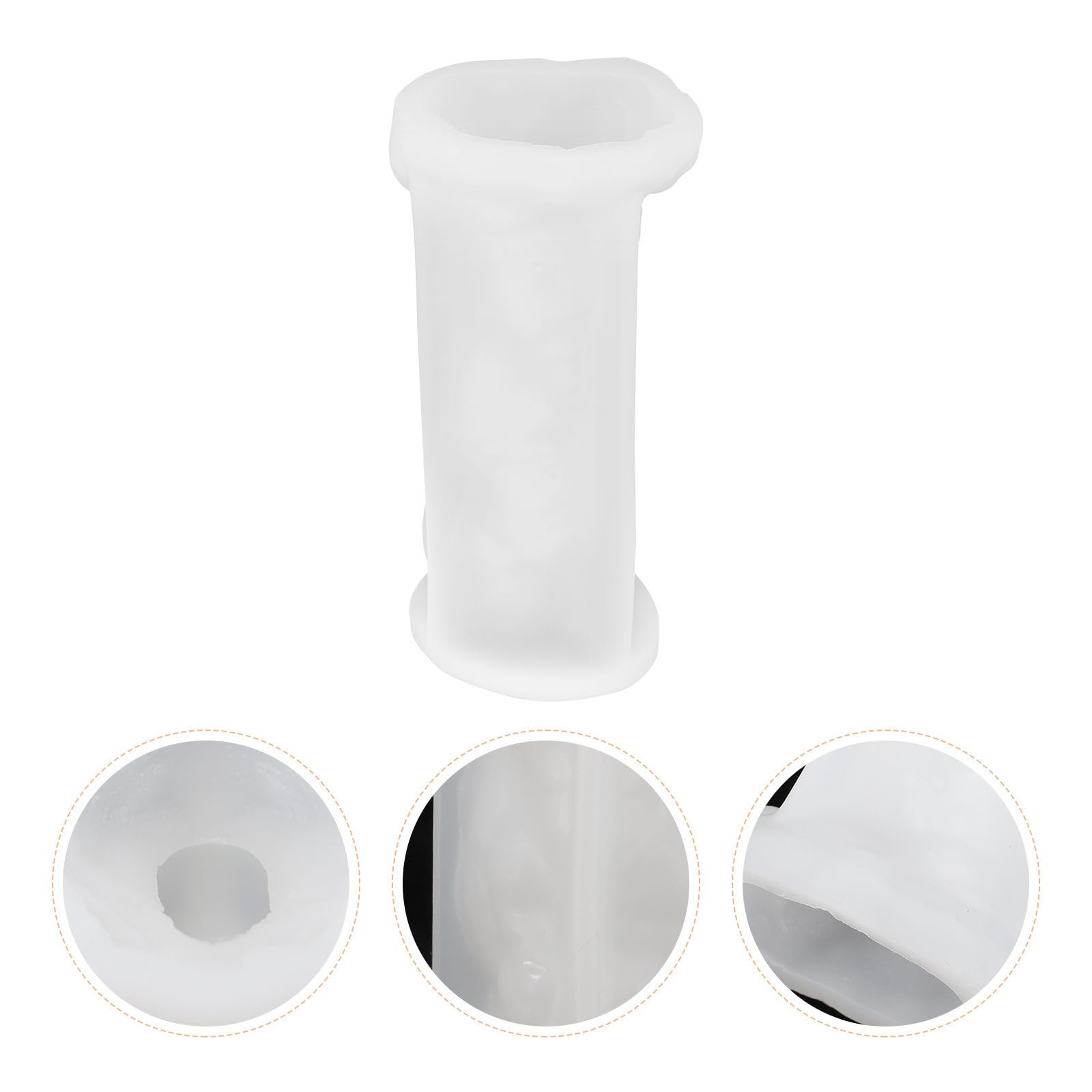 4 Pezzi Stampo Teschio in Silicone per Candele Halloween, Bianco