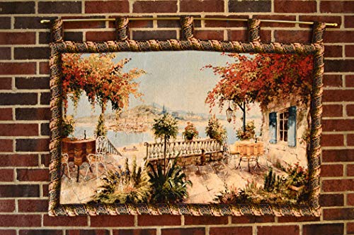 Tache 28 X 47 Inches Summer Ocean View Table For Two Tapestry Wall Hanging Art Decor #TOP1