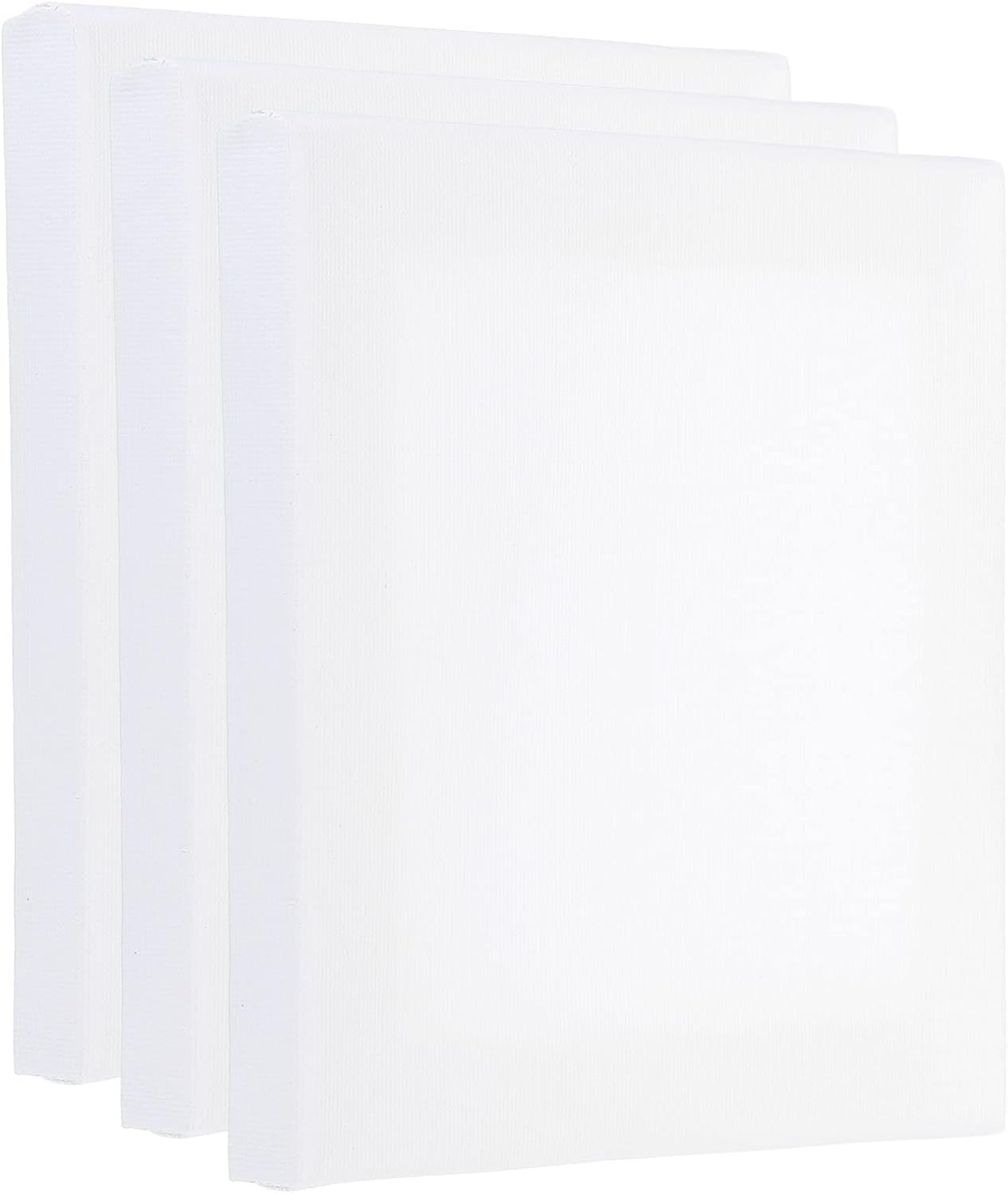 PATIKIL Paint Canvases Panel for Painting, 3 Pack 16x24 Inch Rectangle Wood Frame Stretched Blank Art Board Panels for Acrylic, Oil, Tempera Painting, White