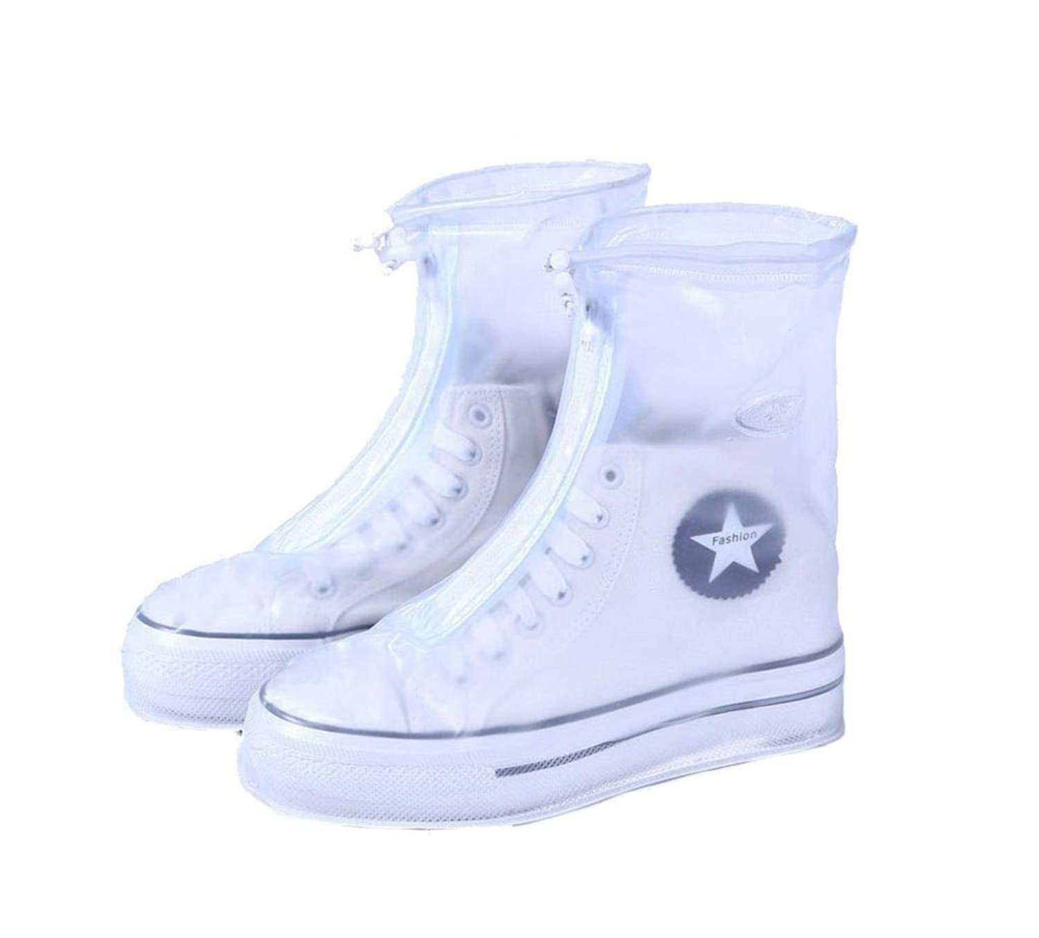 GenericUnisex Waterproof Protector Shoes Cover Non-slip Thickening Protector Rain Proof Shoe Covers Set Cover Middle Tube Dust-proof Solid Color Fashion Shoe Cover