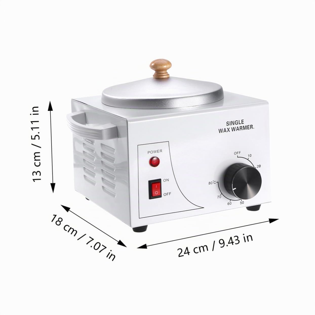 Scaldacera Brasiliana 500ml in Metallo, Scaldino per Ceretta Temperatura Regolabile, Contenitore Removibile e Coperchio per Salone Stile Casuale | Contenitore in Alluminio Rimovibile Manico, Coperchio Incluso, Struttura Resistente alla Rottura Stile Casua
