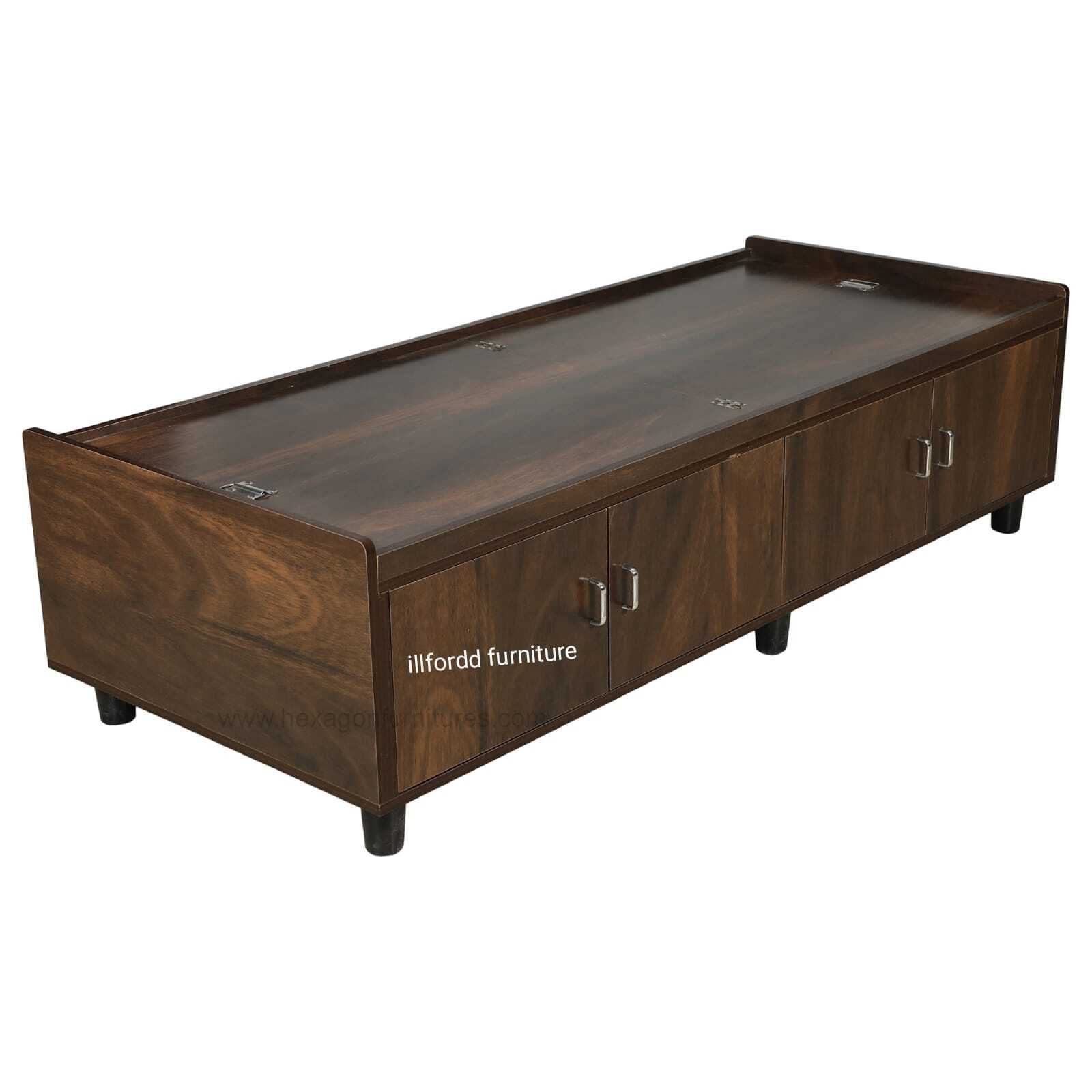 illfordd furniture Engineered Wood Single Bed with Storage (Color-Brown)