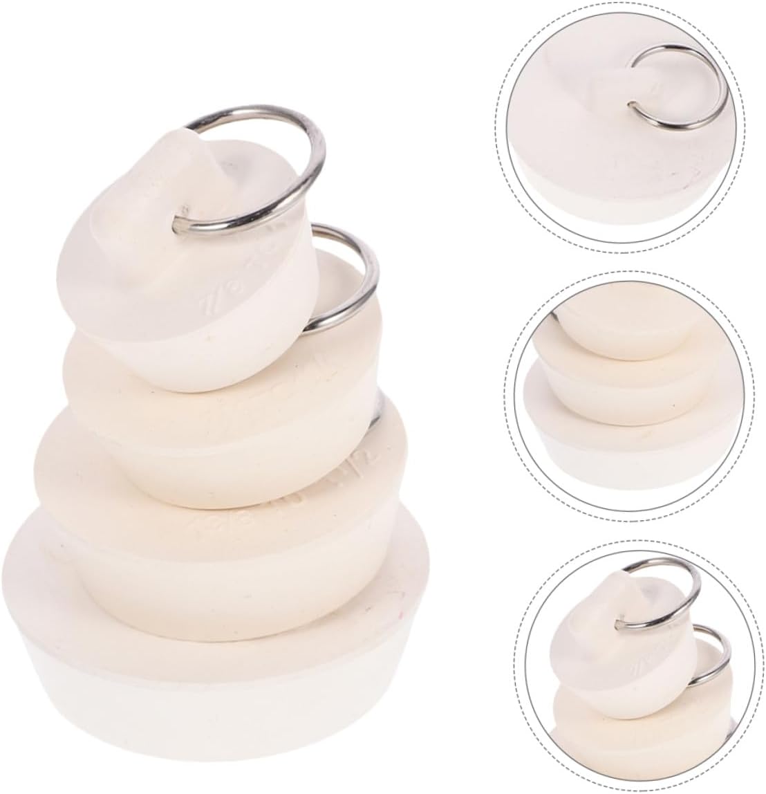 16pcs Rubber Bathtub Drain Stoppers with Sink Plug Rings, Multi-Size Bathroom Wash Basin Sealing Plugs for Kitchen, Laundry, and Shower Drain Covers