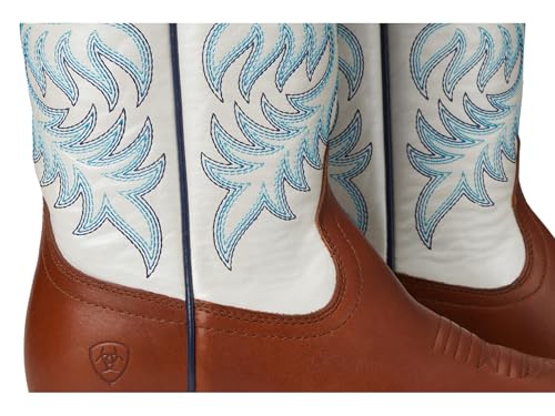 Image of ARIAT Women's Futurity Blanche Western Boot, Dark Cognac /Pearly White, 6