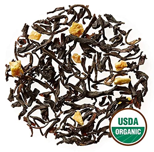 Image of Golden Moon Tea Organic Tippy Earl Grey Black Tea - Real Bergamot Peels & Extract - Loose Leaf, Non-GMO - 1 Pound (192 Servings)