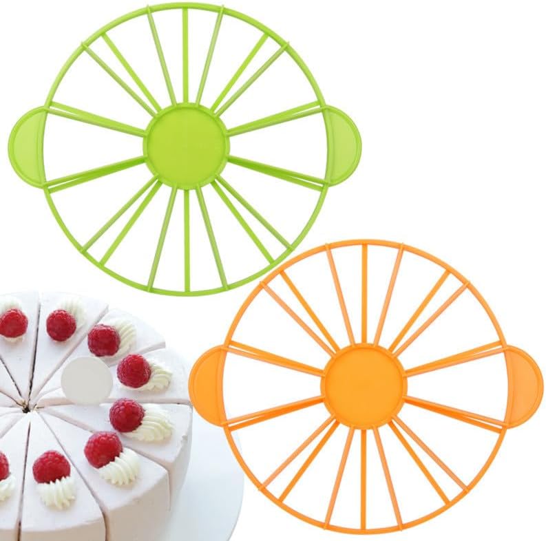 2Pcs Round Cake Slice & Pie Slicer Marker,10 or 12 Slices