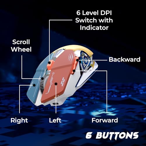 Image of ZEBRONICS Transformer M Plus Wired Gaming Mouse, Up to 12800 DPI, 6 Buttons with a 6-Level DPI Switch, 8 RGB Modes, 1000Hz Polling Rate, 1.5m Detachable Cable, Gaming Grade Sensor (Multicolor)