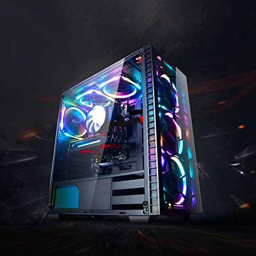 KZYEE 5-Pack Wireless 120mm RGB LED Fan, Dual Light Loop Quite Edition High Airflow Adjustable Color LED Case Fans with Remote Control for Gaming PC Cases - Thumbnail 5