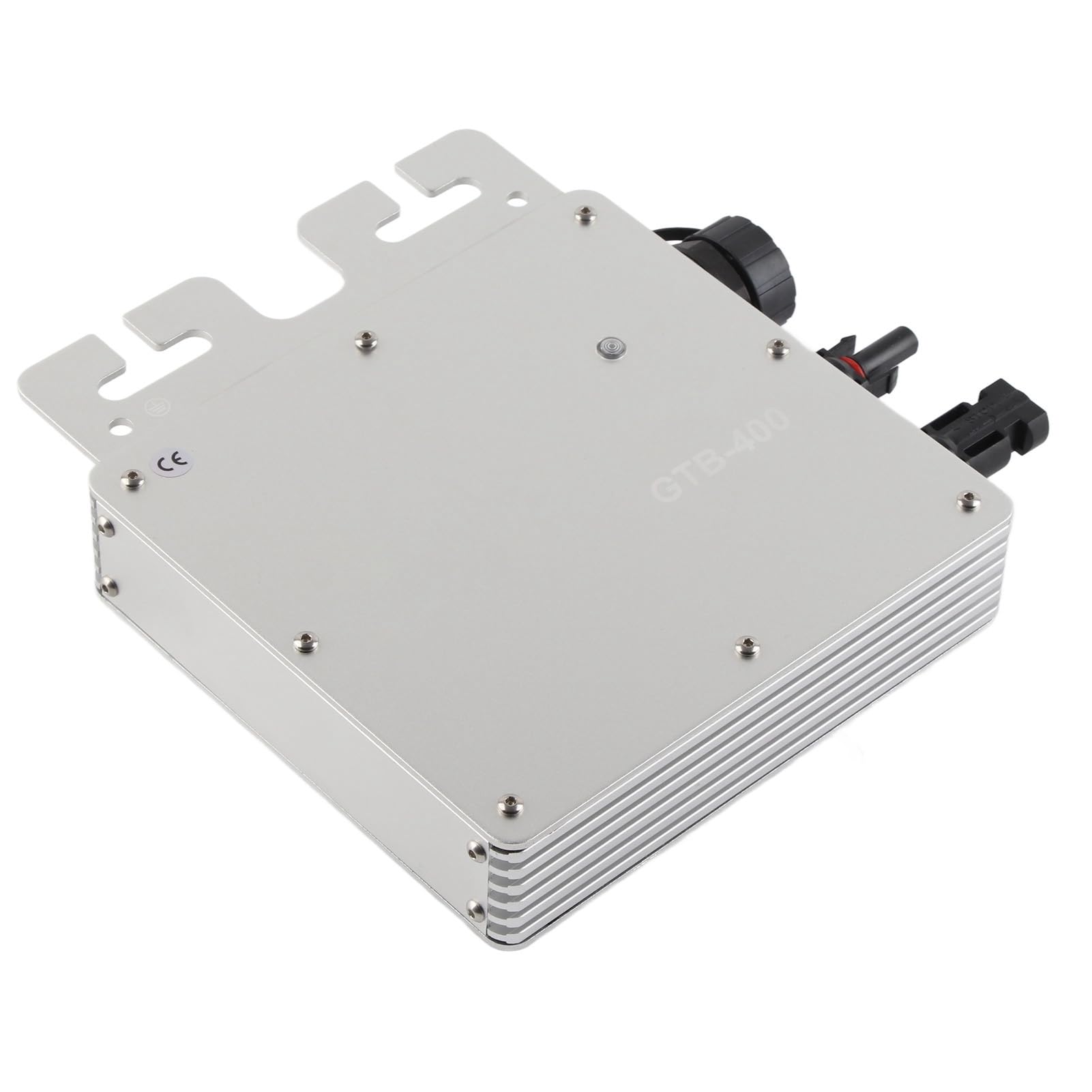 Micro Onduleur Solaire Grille Cravate Onduleur 400W 20A WIFI Contrôle Micro Onduleur Onduleur Solaire Contrôleur 120 230V AC Prises Identification Automatique IP65 Étanche(argent)