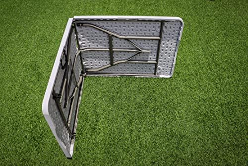 BuildRapido 6ft Folding Heavy Duty Trestle for Outdoor Picnic Party Garden Tables, White, 180 x 70 x 74 cm
