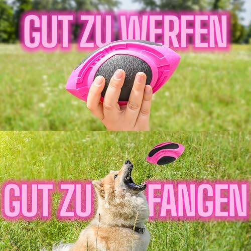 ne&no Hunde Football [Space Edition by hoher Sprungkraft I Wurfspielzeug I Jagdball I robust I Wurfball modern I für Land und Wasser I 17 cm lang