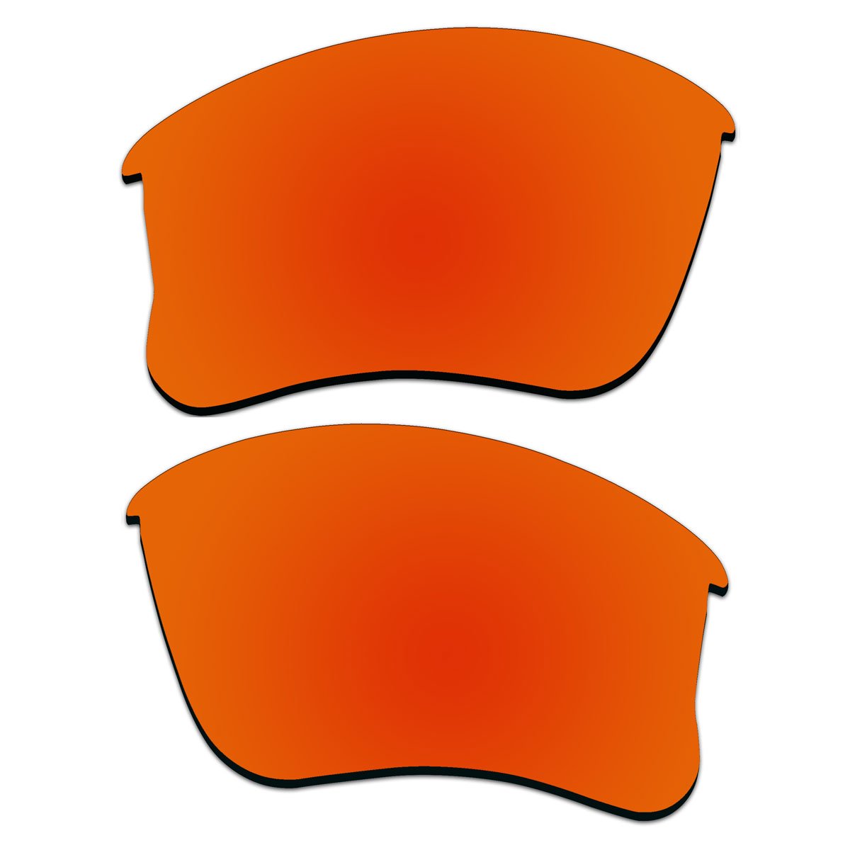 Replacement Lenses for Oakley Flak Jacket XLJ Sunglasses With Polarized, Fire Red Mirror, Standard