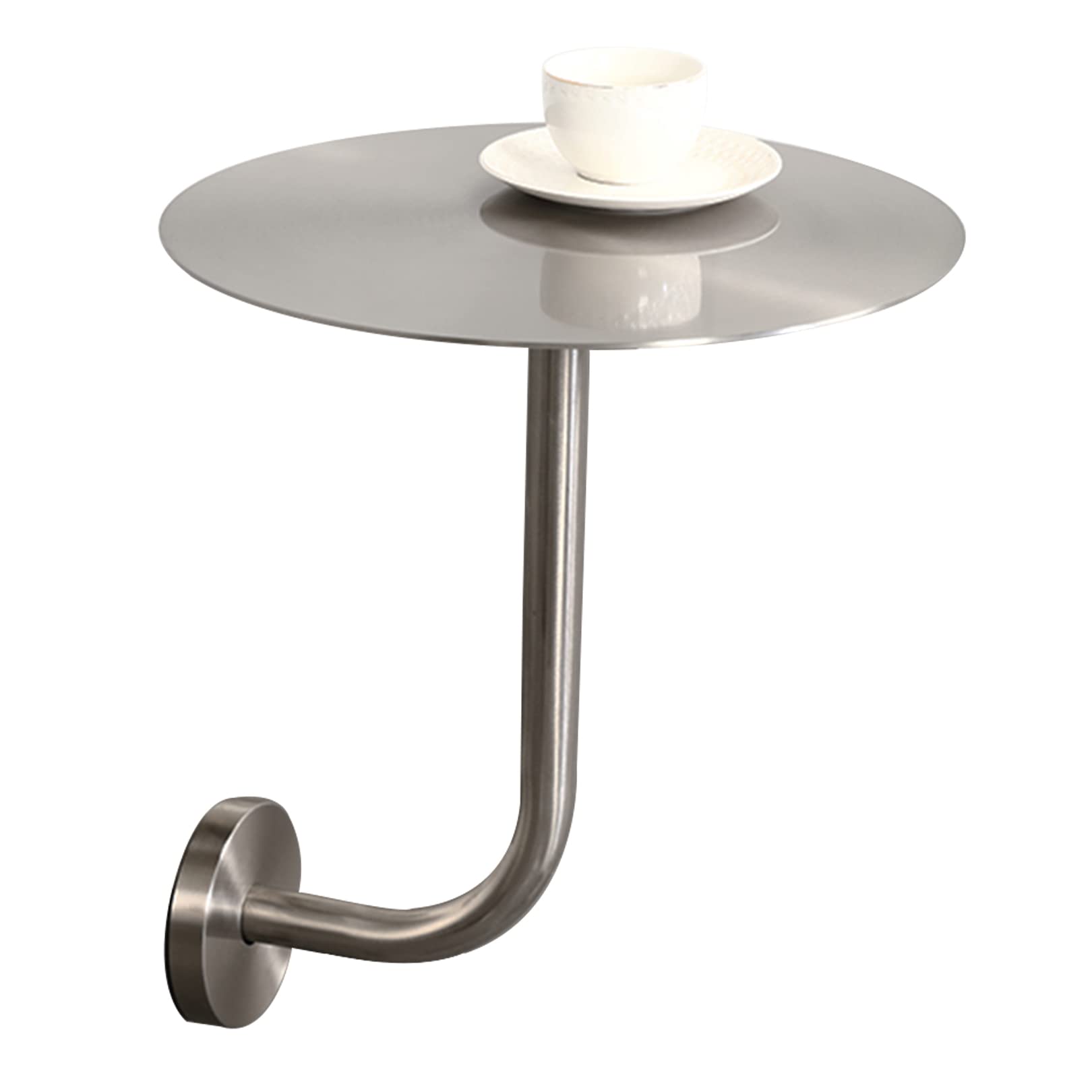 NHPJFDC Creative Modern Round Pub Table with Stainless Steel Tabletop, Industrial Style Wall-Mounted Small Round Table for Bistro Café Milk Tea Shop