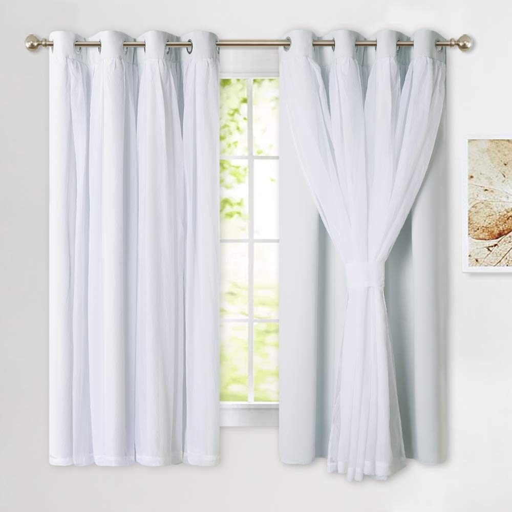 Double Layered Sheer Curtains Curtains & Drapes