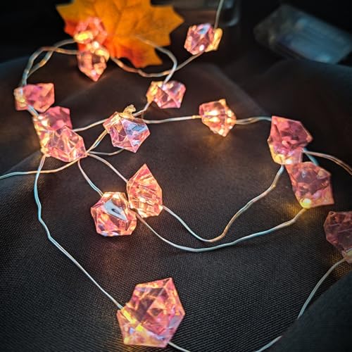 Koboko Kristall Stein Lichterkette,2M 20 LED Lichterkette...