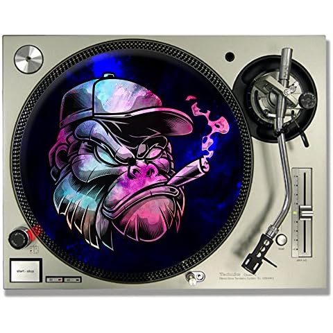 Gorilla Smoking DJ SLIPMATS/Turntable SLIP MATS Vinyl (single) (12inch) Cover