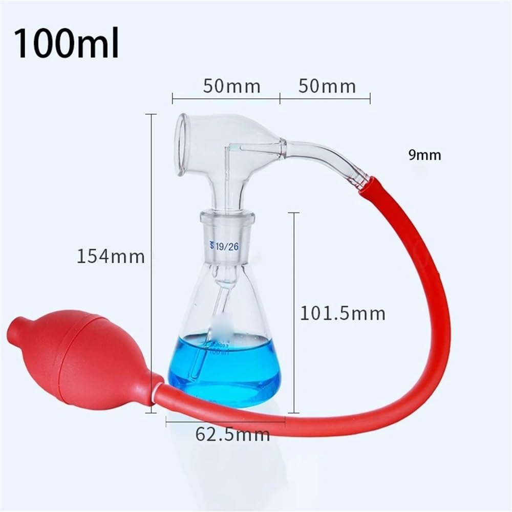 Equipos y suministros de laboratorio 1 juego de botellas pulverizadoras vidrio laboratorio 25 ml, 50 y 100 con bola goteo