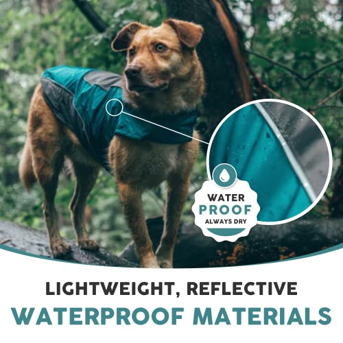 Embark Adventure Dog Raincoat - Lightweight, Reflective Waterproof Rain Jacket For Dogs Rain Coat For Dogs Waterproof - Small Dog Rain Coat |Dog Rain Jacket| (Blue) #TOP5