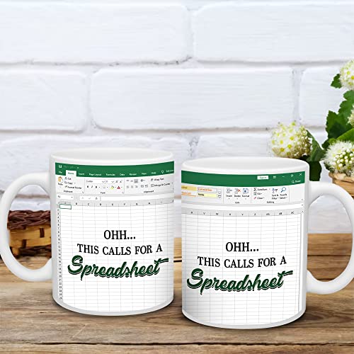 Bechusky Accountant Gifts For Women, Men, Boss, Gifts For Accountant Mug, Spreadsheet Mug, Spreadsheet Gift For Accounting Boss Coworker Finance Banker Christmas Birthday Coffee Cup 11Oz #TOP3