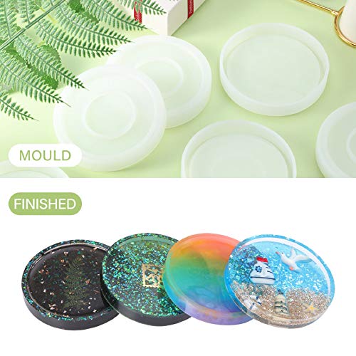 Patelai PATELAI-COASTER MOLD-01 Diy Round Silicone Coaster Mold Big Silicone Coaster Mold Epoxy Resin Coaster Molds Silicone Resin Casting Molds thumb #5