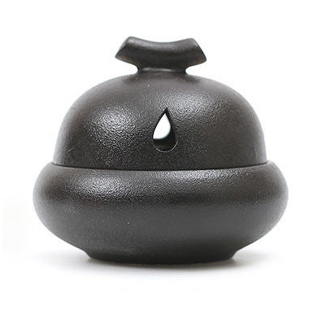 Incense Holder Base Retro Ceramic Small Incense Furnace Household Stove Sandalwood Indoor Aromatherapy(A)