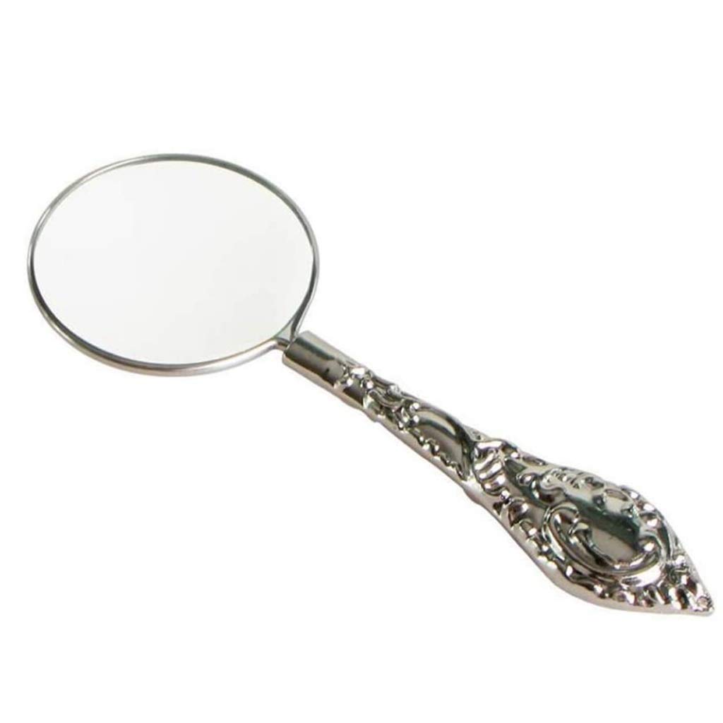SaryEdge Magnifying Glass 4X Antique Copper Handheld Best Reading Magnifier for Elderly,Macular Degeneration,