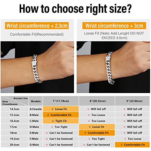 AYOUYA Cuban Armband Herren - 18K Gold/Silber Edelstahl Hip Hop Schmuck