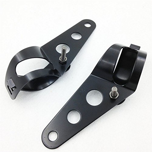 HONGK- 34mm-46mm Side Mounting Fork Tube clamp Headlight Brackets Compatible with Cruisers Choppers [B01C0STR58]