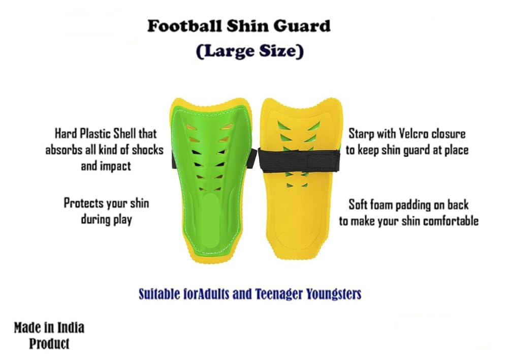 sujata Sports shin Guard Adjustable Breathable Pads Protector Adult Pair Men Women Football Cricket Hockey Training Safety Comfort Strap Secure fit Lightweight Strong Durable Protective Gear Match 1
