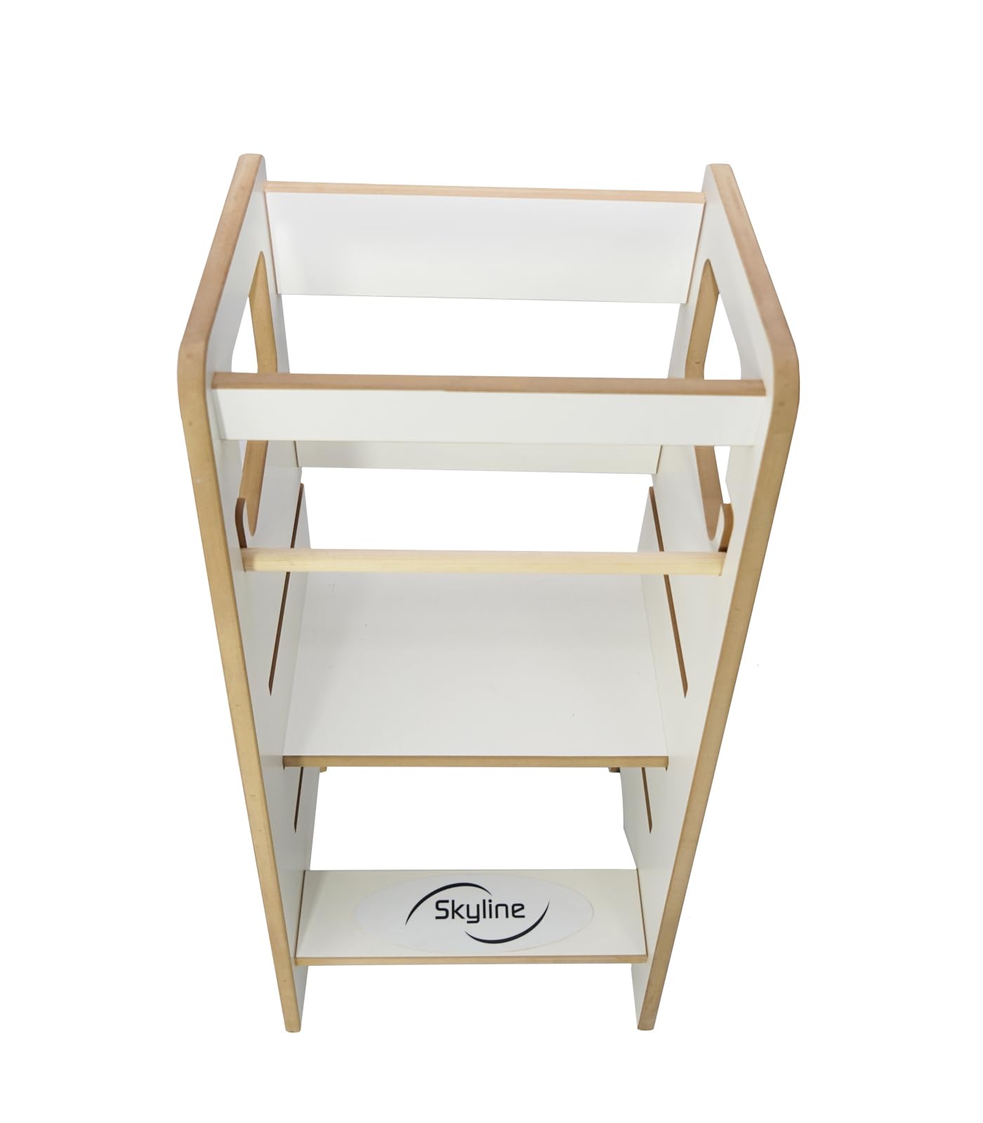 Skyline Baby Montessori - Pedana per bambini, con altezza regolabile e guida di sicurezza, per bambini, per la cucina, colore: bianco