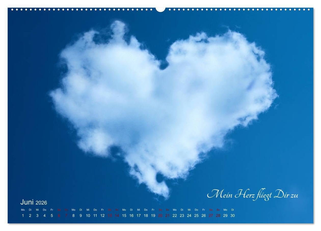 Emotionale Herzensdinge (hochwertiger Premium Wandkalender 2026 DIN A2 quer), Kunstdruck in Hochglanz: Bilder von Herzen mit romantischen Sprüchen über Liebesglück und Liebesleid (CALVENDO Kunst)