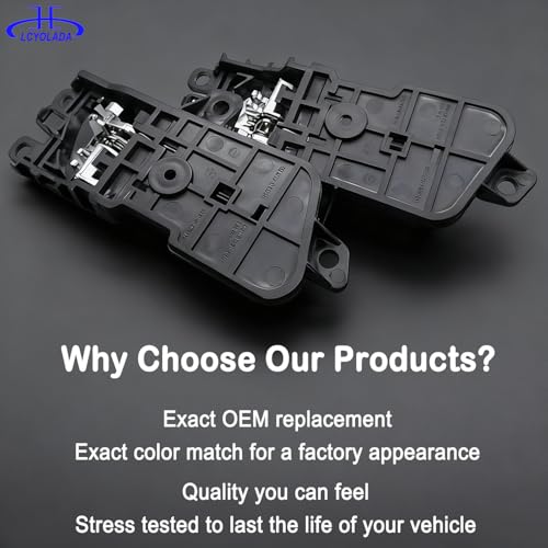 Image of Interior Chrome Door Handle Compatible with Hyundai Sonata 2011-2015, Front or Rear Left & Right Side Replaces OE# 826103S010, 82610-3S010