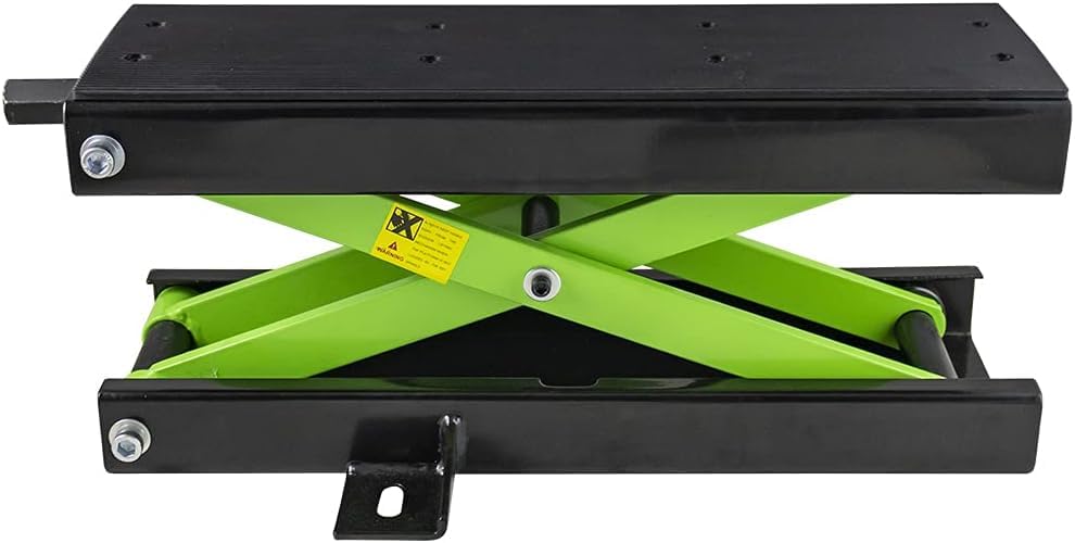 Cric Sollevatore per Motocicletta Crick Cavalletto Alzamoto Martinetto idraulico per Moto Capacità di Sollevamento Massima 500 Kg Dimensioni piattaforma 75x350mm ideale per officina, gommista, garage
