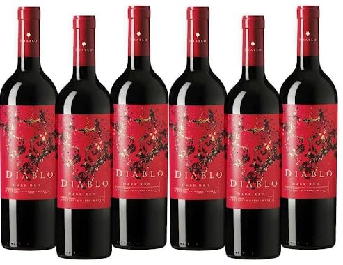 Diablo Dark Red Wine - Case of 6 Bottles (75 cl Each) - Premium Quality Red Wine Collection