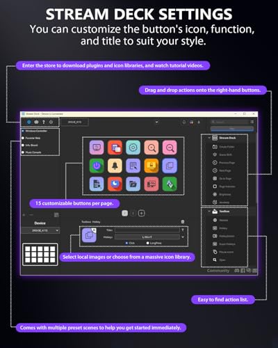 Stream Deck with 15 Customizable Keys